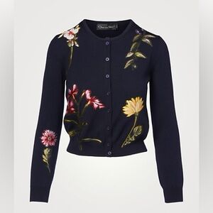 | Oscar de la Renta floral embroidered cardigan |
